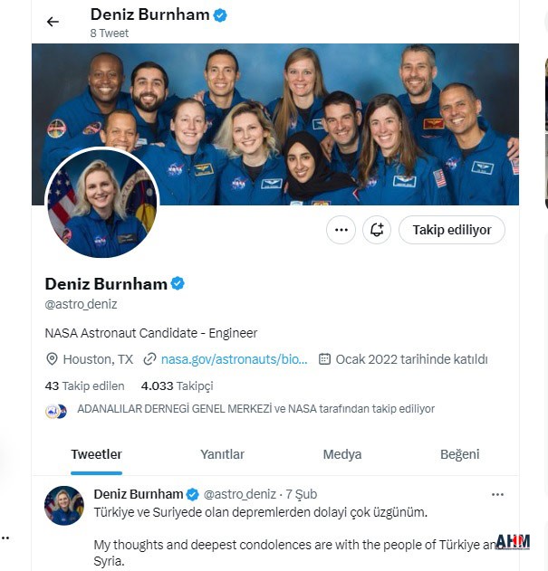 NASA'da Astronot Adayı Olan Adanalı Deniz'den Türkçe Mesaj