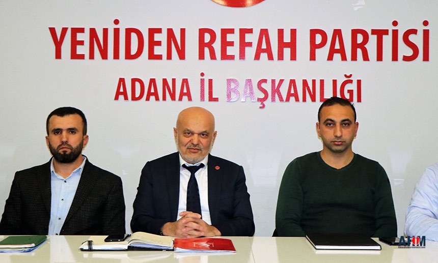 Refah Partisi Adana İl Seçim Koordinasyon Merkezi Başkanı Mehmet Çalışkan’a teslim etti.