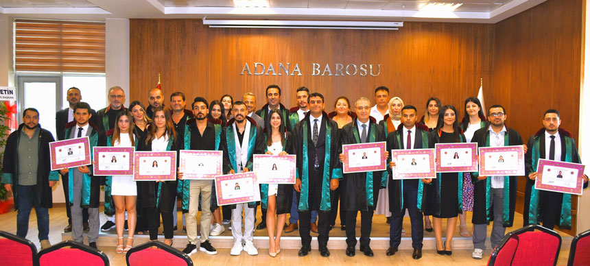 Adana Barosunda 15 Stajyer Avukat İçin  Ruhsat Töreni