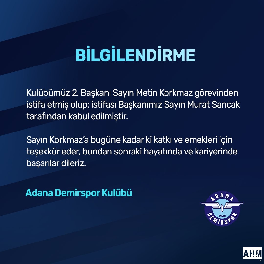 Adana Demirspor Kulübünden Açıklama