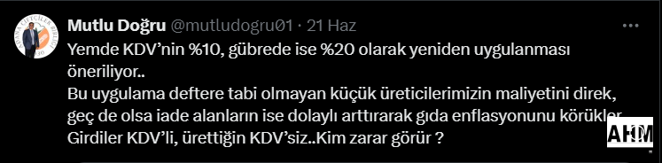 Mutlu Doğru Konuya dikkat çekti