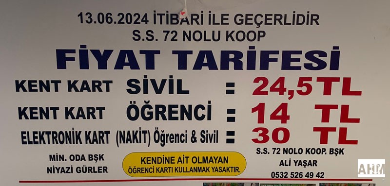 Toplu taşıma zammı yürürlüğe girdi