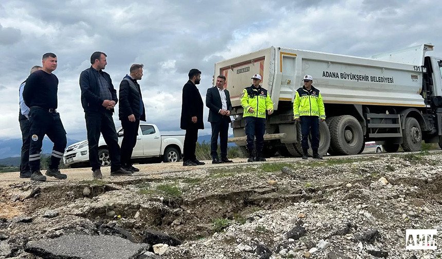 Karaisalı’da Heyelan Alarmı: Mahalle Yollarında Çalışmalar Hızla Başlatıldı