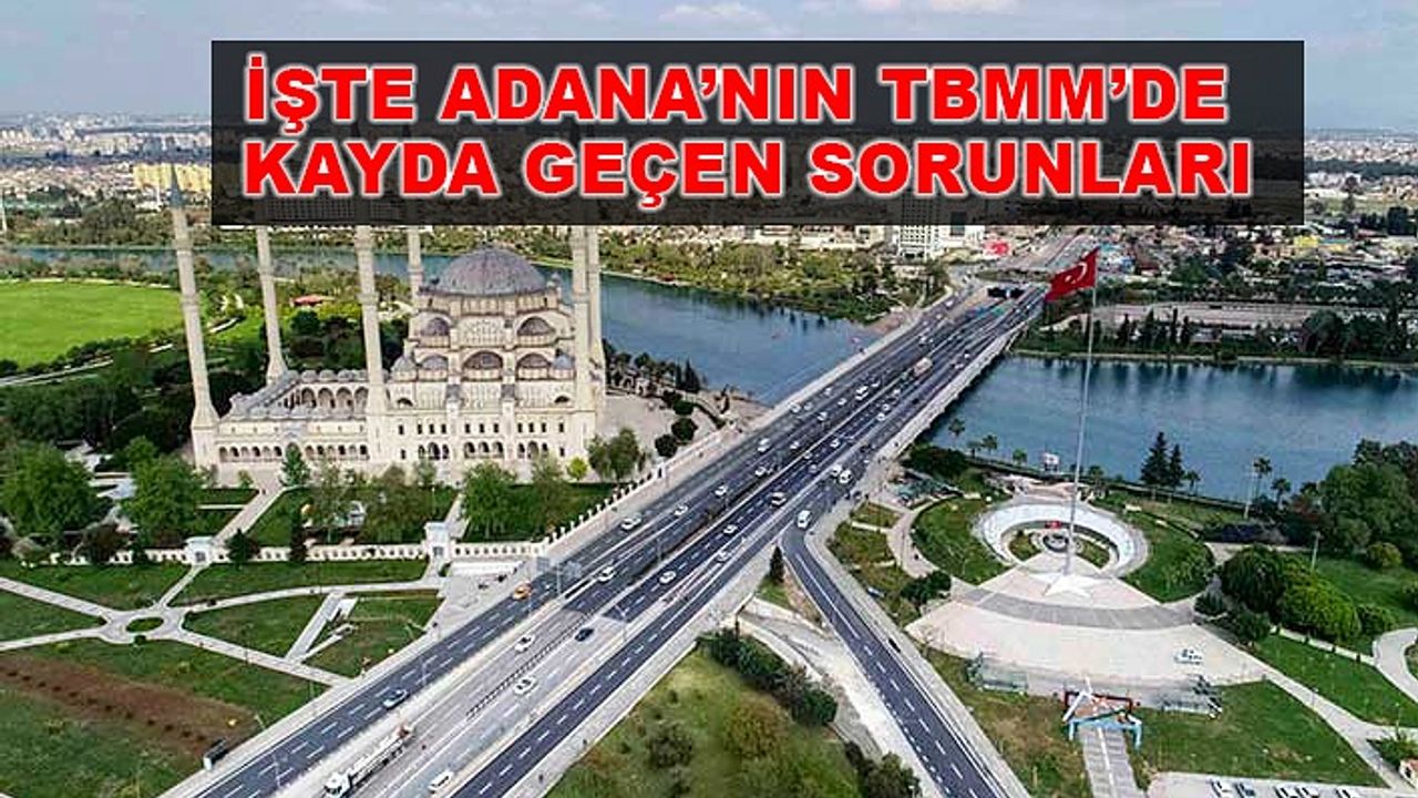 Adana sorunları Mecliste 'Kayda girdi'