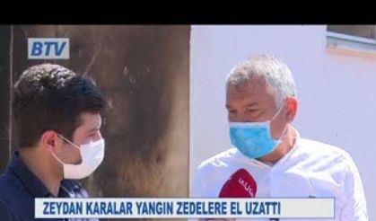 Karalar'dan yangın zedelere destek