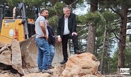 Aladağ’da Yol Güvenliği İçin Taş Duvar Çalışmaları Sürüyor