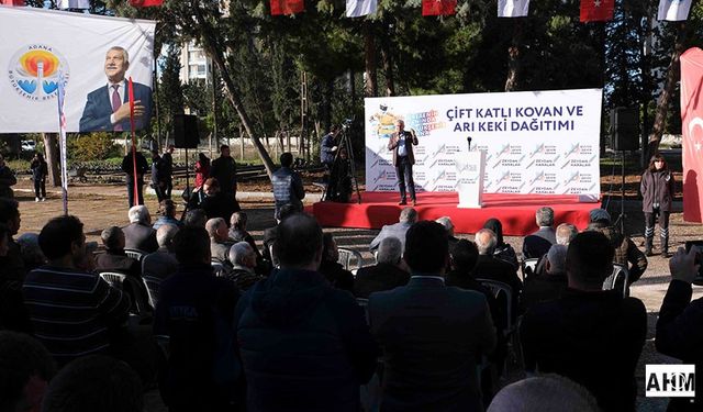 573 arı yetiştiricisine çift katlı kovan ve arı keki dağıtıldı