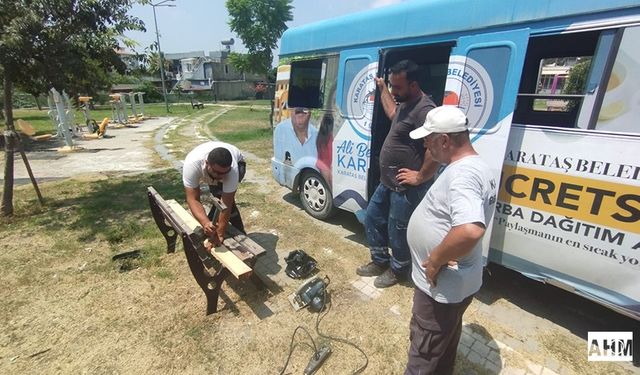 Karataş Belediyesi’nden Zeydan Karalar Çocuk Parkı’na Bakım ve Onarım Çalışması