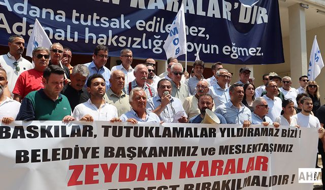 TMMOB Heyeti, Adana’da Tutuklu Belediye Başkanları için Açıklama Yaptı
