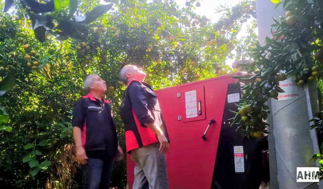 Narenciye Bahçelerinde Don Önleyici Rüzgar Pervaneleri Denetlendi