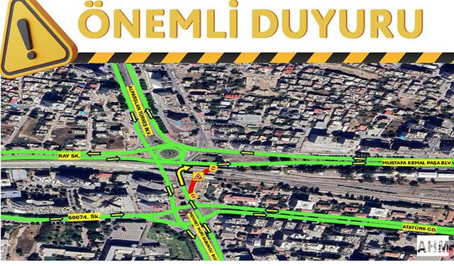 Adana Büyükşehir Belediyesi’nden Trafik Uyarısı: Alt Geçit Yan Yol Geçici Olarak Kapatılacak