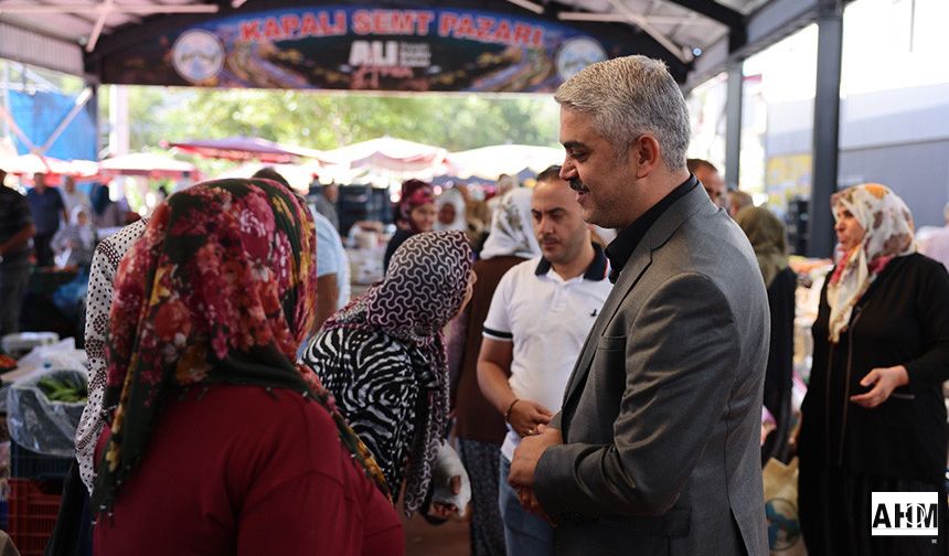 Pozantı Belediye Başkanı Ali Avan, Kapalı Semt Pazarı’nda Vatandaşlarla Buluştu