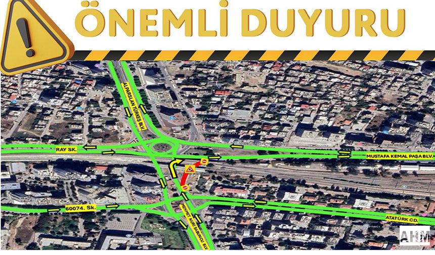 Adana Büyükşehir Belediyesi’nden Trafik Uyarısı: Alt Geçit Yan Yol Geçici Olarak Kapatılacak
